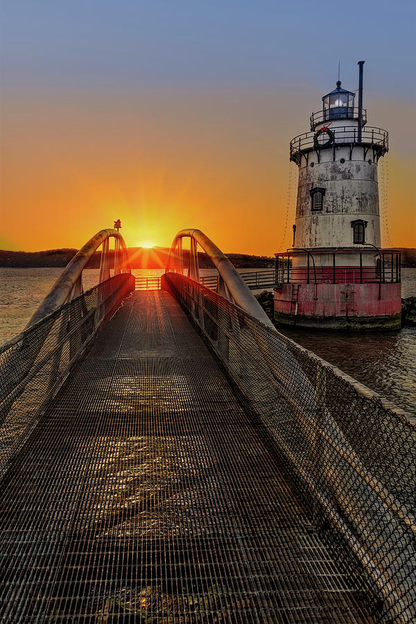 Tarrytown Light NY Sunset Photograph by Susan Candelario