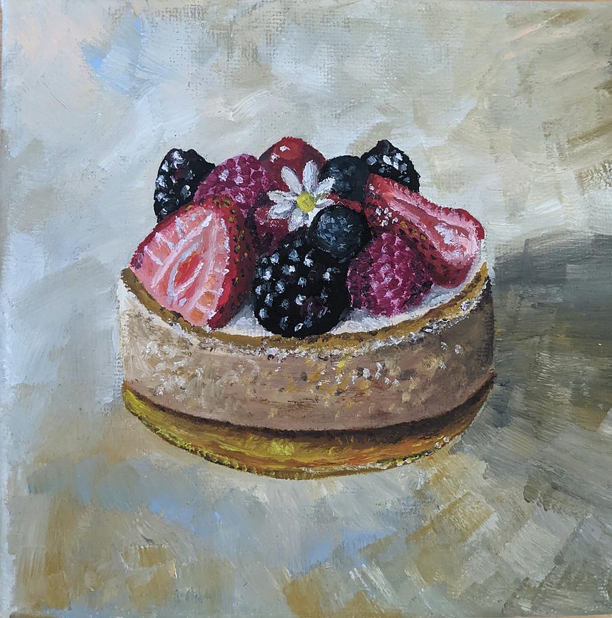Tarte aux fruits Painting by Mailys Robin - Fine Art America
