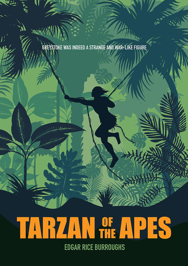 Johnny Weissmuller Digital Art - Tarzan of the Apes - Alternative Movie Poster by Movie Poster Boy
