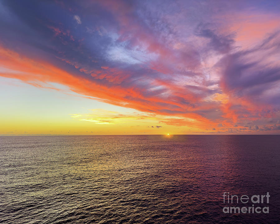 Tasman Sea, Calm Waters, Sunset Photograph by Don Schimmel