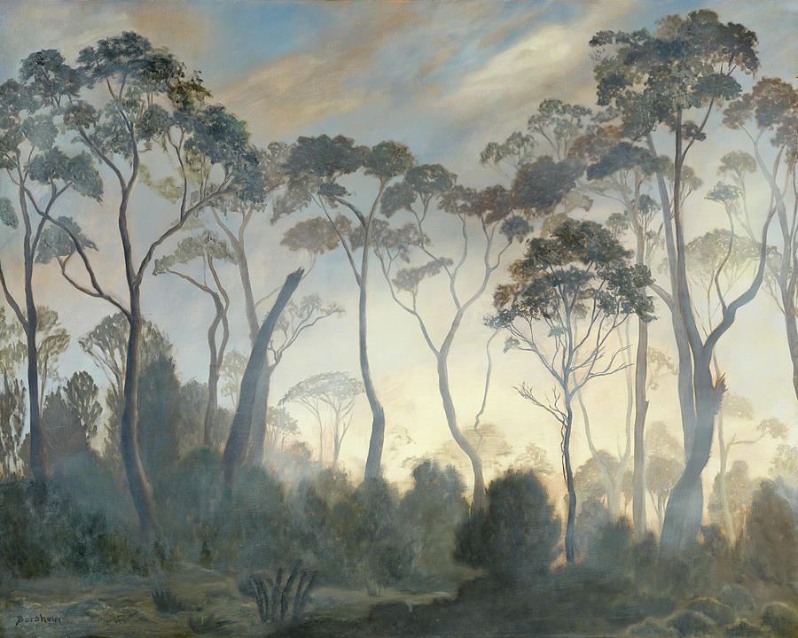 Tree Painting - Tasmania in the Clouds by Kelly Borsheim
