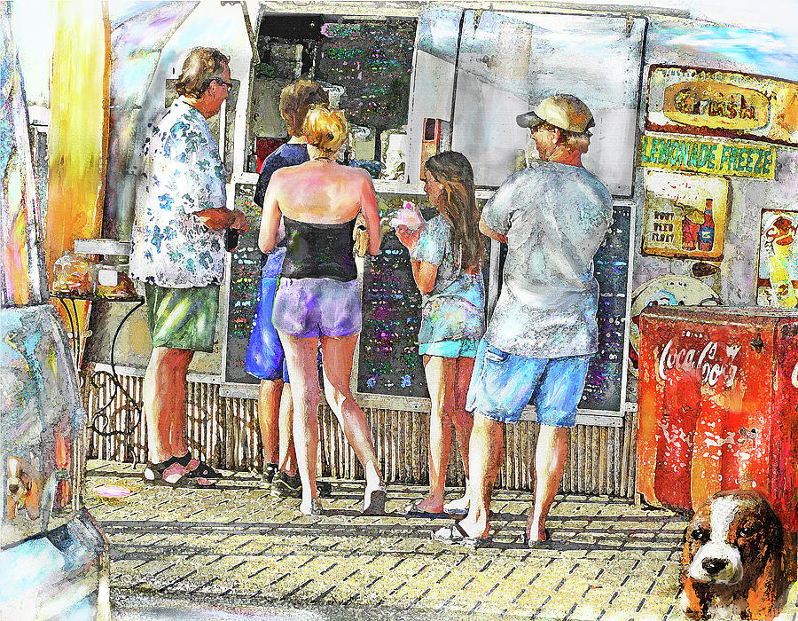 Ice Cream Digital Art - Tastee Freeze at the beach by Jane Schnetlage