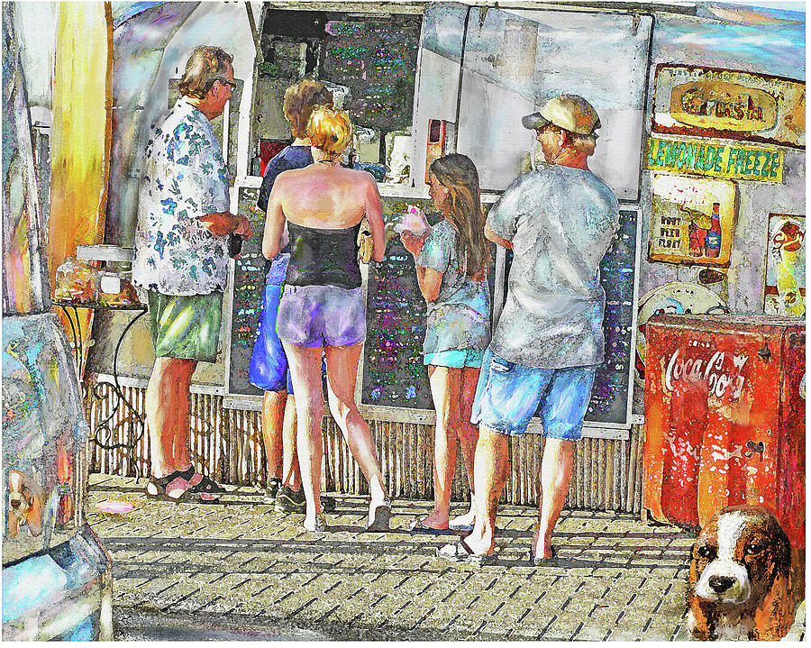 Summer Digital Art - Tasteefreeze At The Beach by Jane Schnetlage