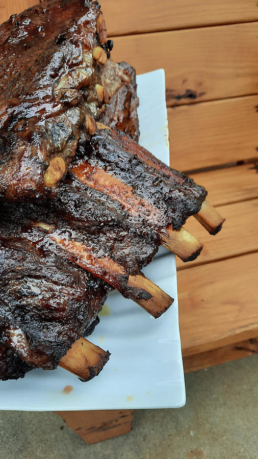 Tasty Juicy Smoked Bbq Ribs Ready To Eat Photograph by Alex Grichenko