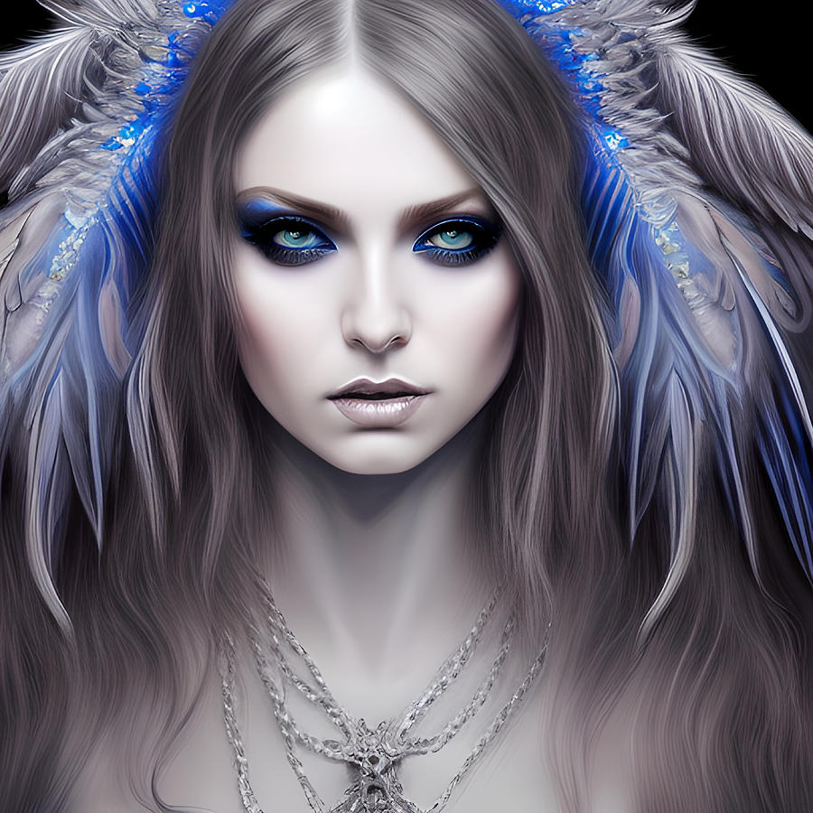 Tatja the Angel Ethereal Wings Portrait of Feathers and Delight Digital ...