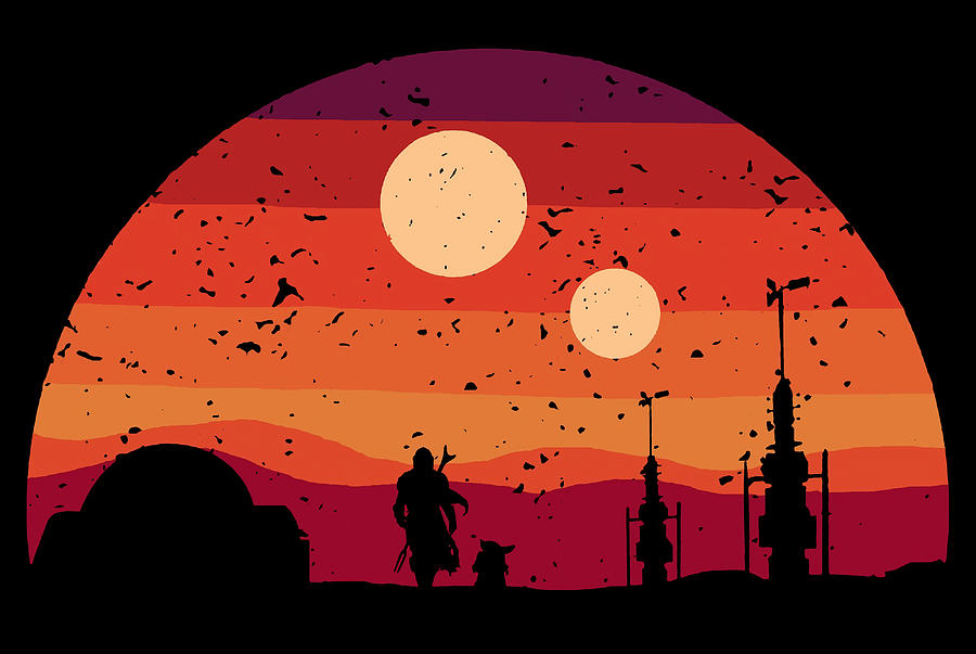 TATOOINE RETRO CLAN TWO travel Painting by Walker Graham | Fine Art America