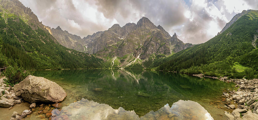 Tatra National Park, Poland. Panorama of mountains lake Morskie Oko Or Eye of the Sea In autumn. Beautiful Tatras Landscape. Photograph by Arpan Bhatia