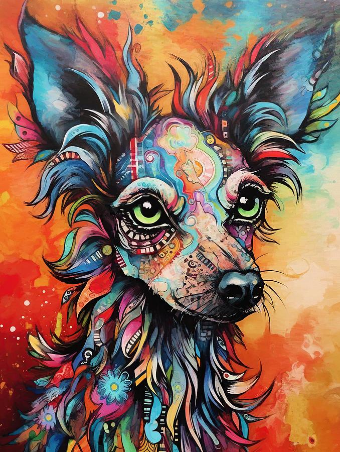 Tattoo Dog Digital Art by Lisa S Baker