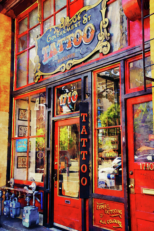 Tattoo Parlor - Victoria Chinatown Photograph by Peggy Collins