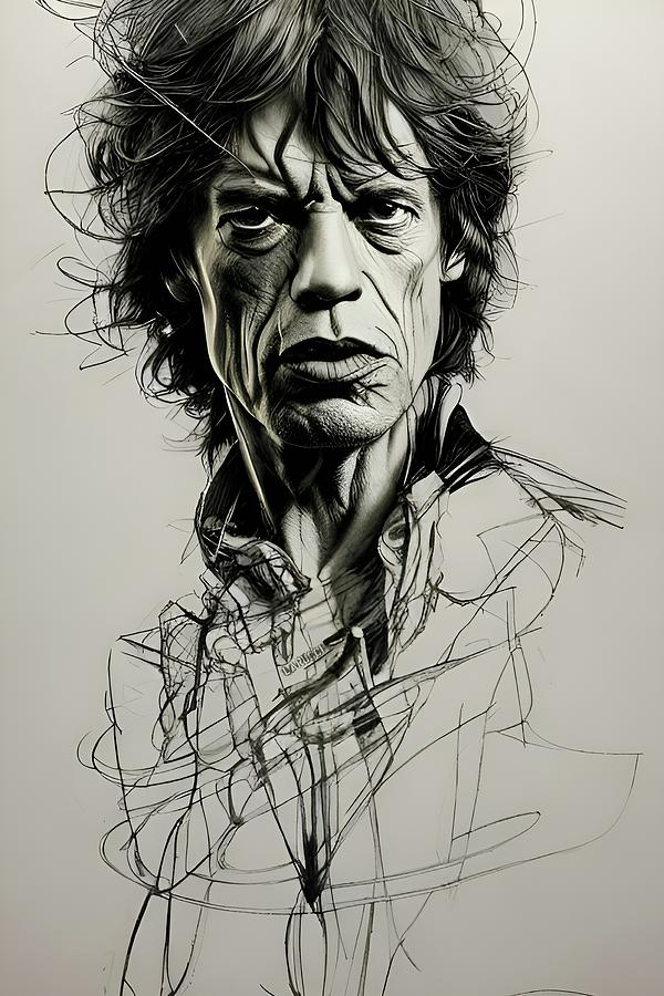 Tattoo You - Mick Jagger Digital Art by Fred Larucci