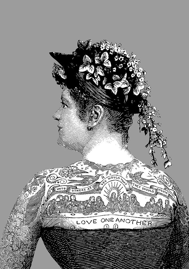 Tattooed Victorian Woman Digital Art by Eclectic at Heart