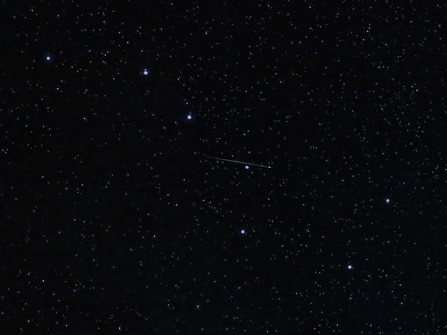 Tau Herculid Meteor Through The Big Dipper Photograph by Dale Kauzlaric