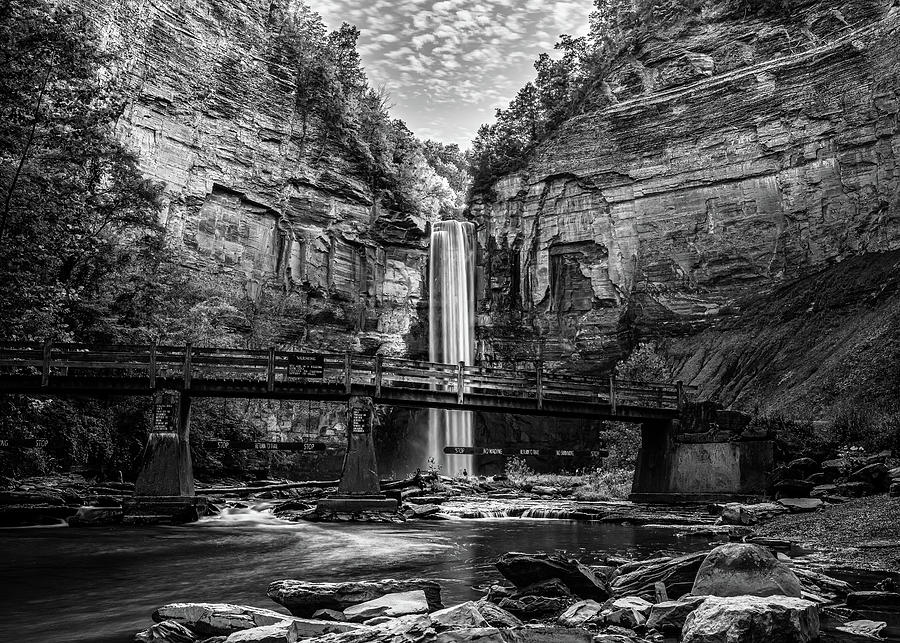 Taughannock Falls 3 bw Photograph by Dimitry Papkov