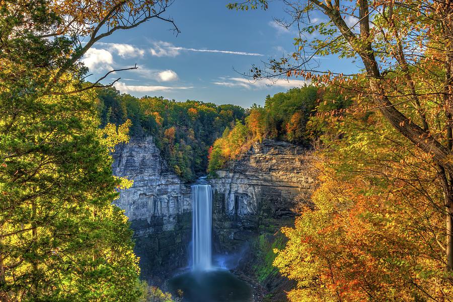 Taughannock Falls Early Autumn Photograph By Chad Dikun - Fine Art America