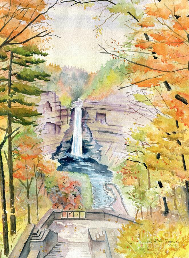 Taughannock Falls Painting by Melly Terpening