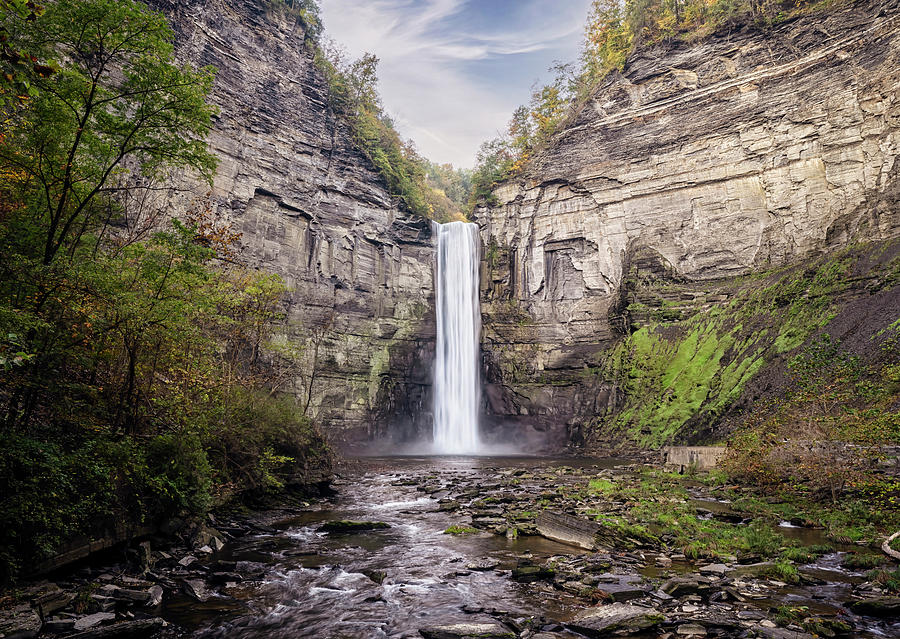 Waterfall Photograph - Taughannock Falls New York by Joan Carroll