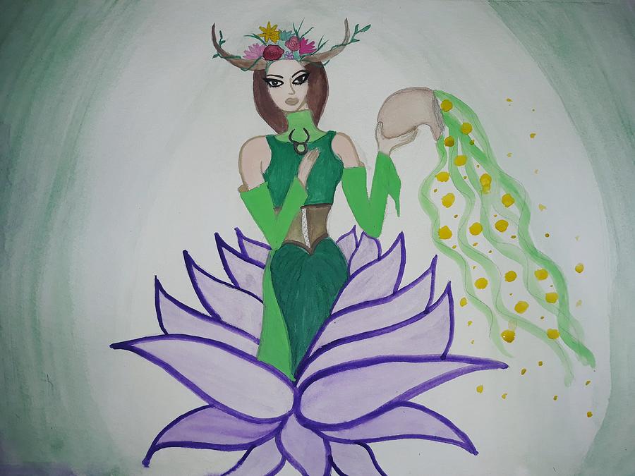 Taurus Painting - Taurus Queen  by Vale Anoai