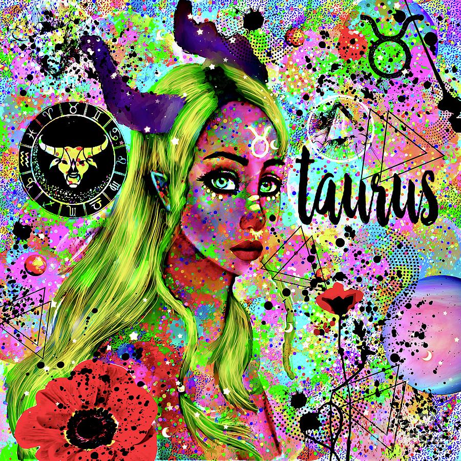 Taurus Zodiac Art Digital Art