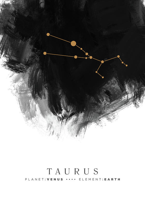 Taurus Astrological print download Minimalist Taurus print Taurus Constellation print Taurus Zodiac printable wall art Taurus print gift