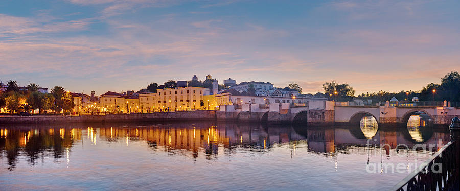 Tavira town at dusk Photograph by Mikehoward Photography