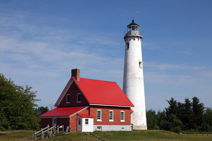 Tawas Point Lighthouse (1853) on Lake Huron Photograph by Rainer Grosskopf