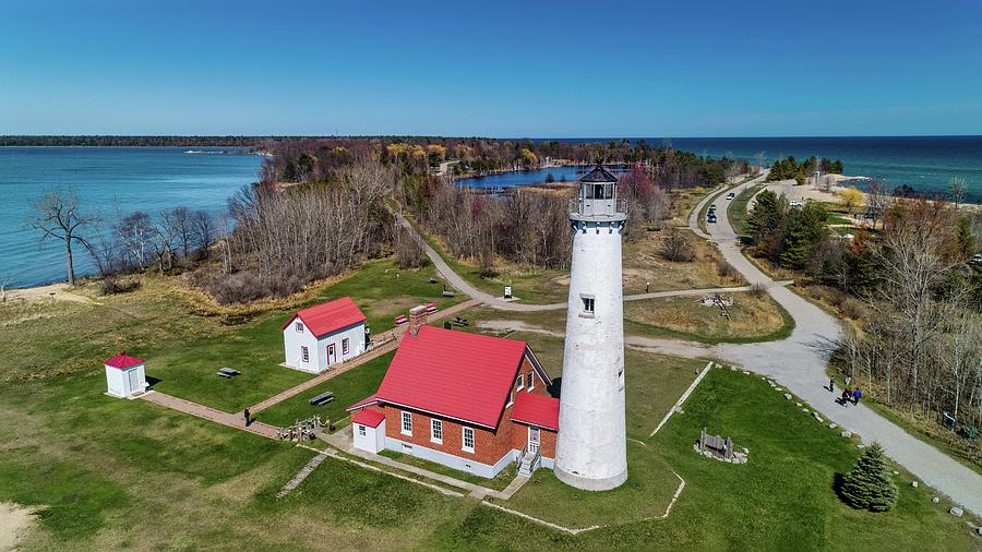 Tawas Point Lighthouse Looking North Photograph by Ron Wiltse