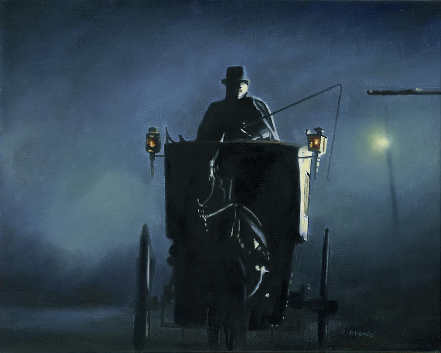 Taxi on Baker Street of Sherlock Holmes Painting by Cecilia Brendel