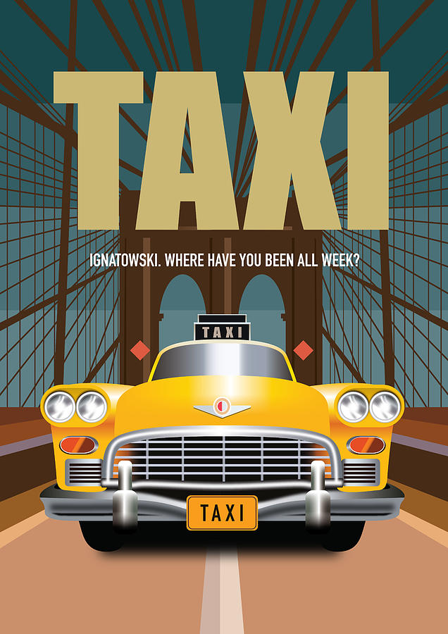 Taxi Digital Art - Taxi TV Series Poster by Movie Poster Boy