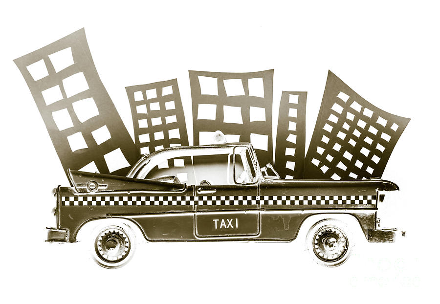 Taxicab town Digital Art by Jorgo Photography