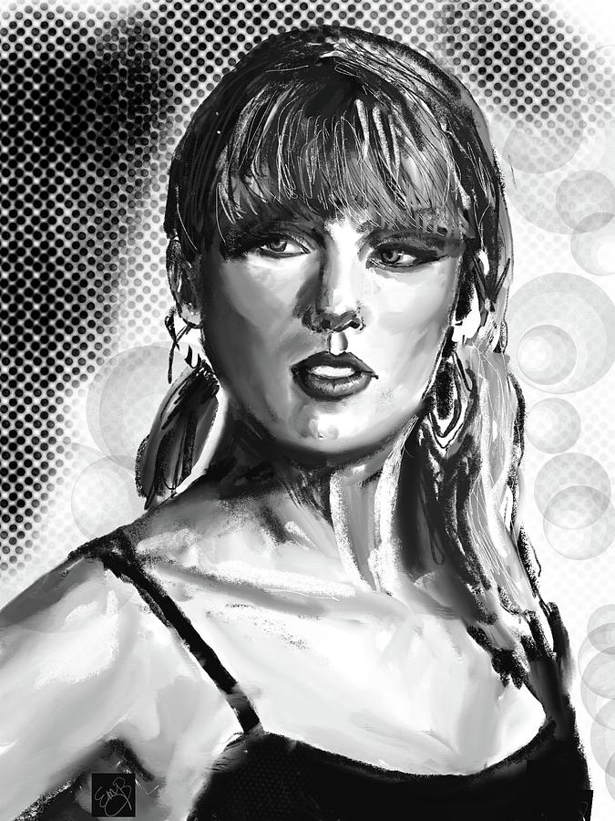 Taylor Digital Art by Eileen Backman