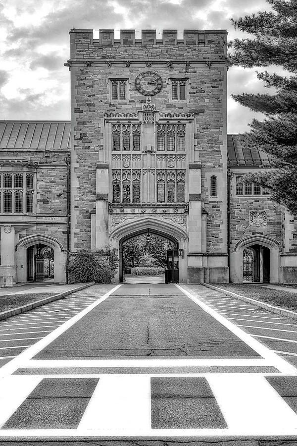 Taylor Hall Vassar College BW Photograph by Susan Candelario
