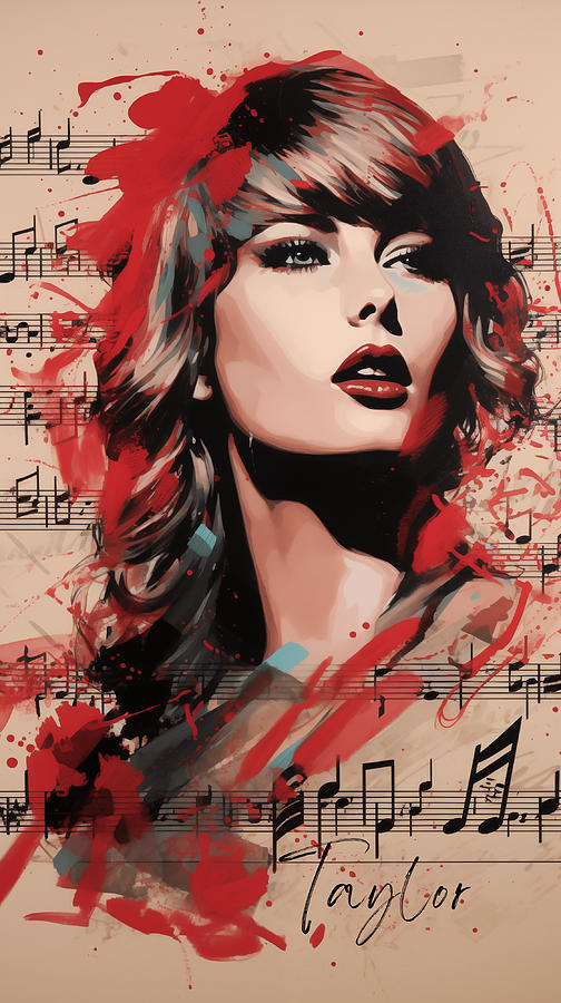 Taylor Digital Art by Rob Smiths