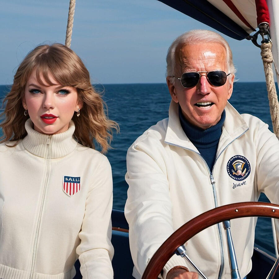 Taylor Swift Photograph - Taylor Swift and Joe Biden sail the Chesapeake by Earl Simmins