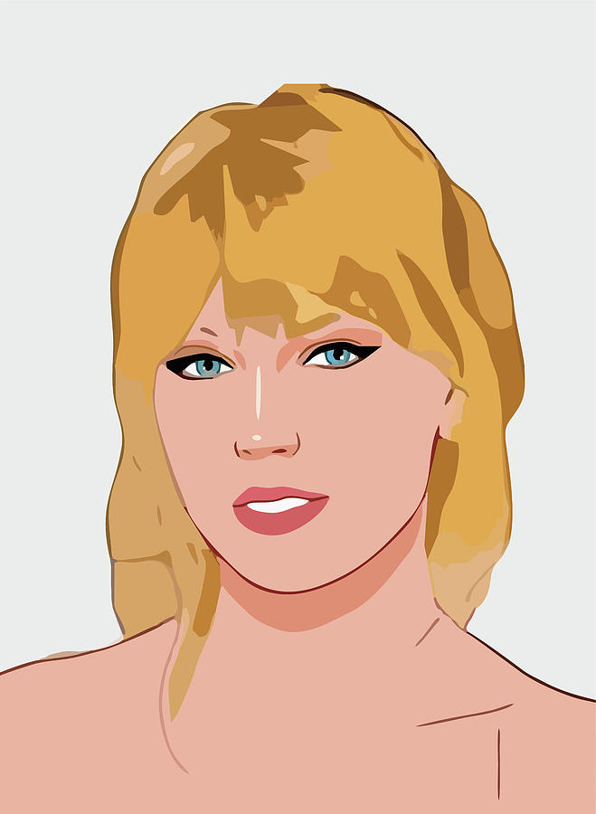 Taylor Swift Cartoon Portrait 1 Digital Art by Ahmad Nusyirwan - Pixels