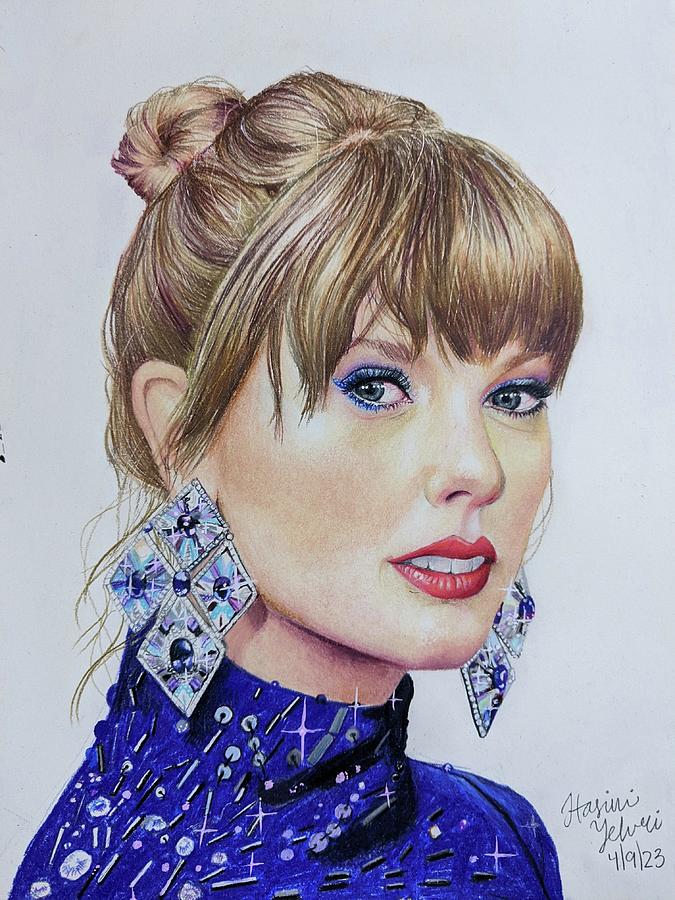 Taylor Swift Drawing by Hasini Yeluri - Fine Art America