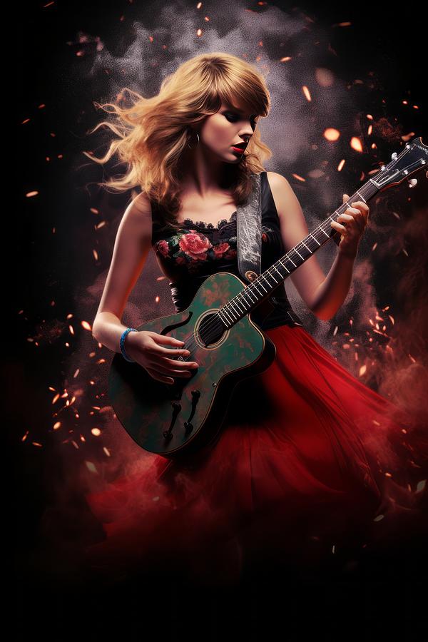 Music Painting - Taylor Swift by Land of Dreams