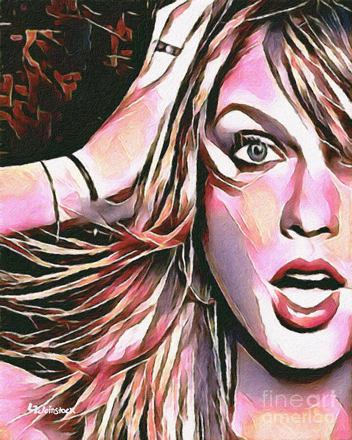 Pink Painting - Taylor Swift Strong by Linda Weinstock