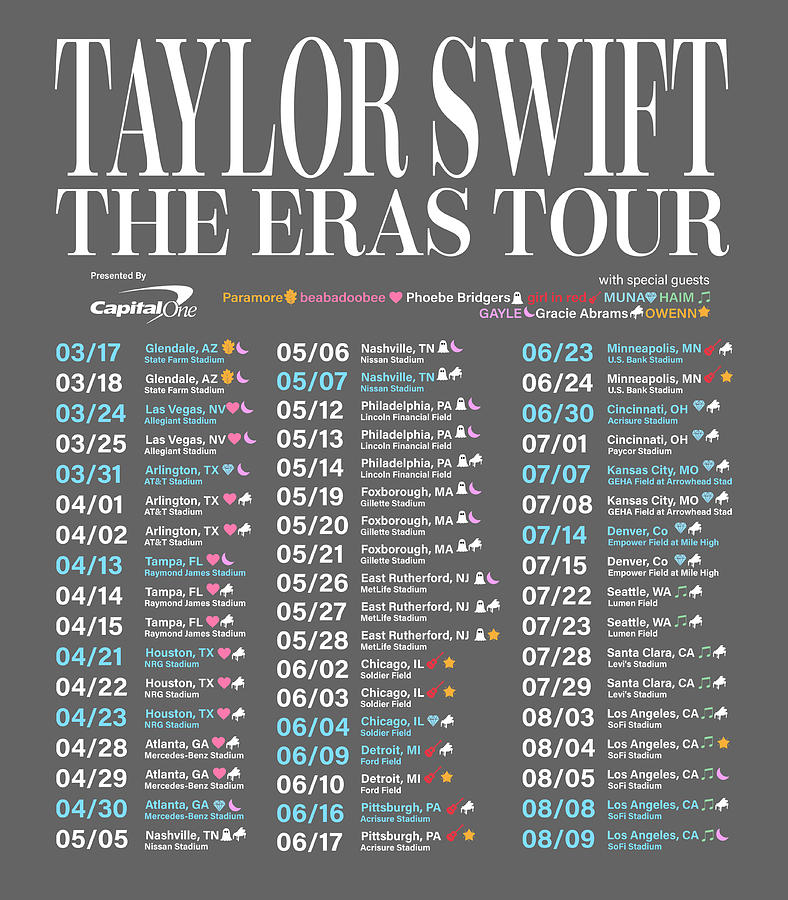 Taylor Swift The Eras Tour 2023 Soft Ringspunback Digital Art by Kai ...