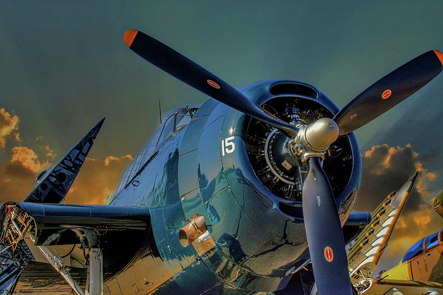 TBM-3 Avenger in the morning  Photograph by Tommy Anderson