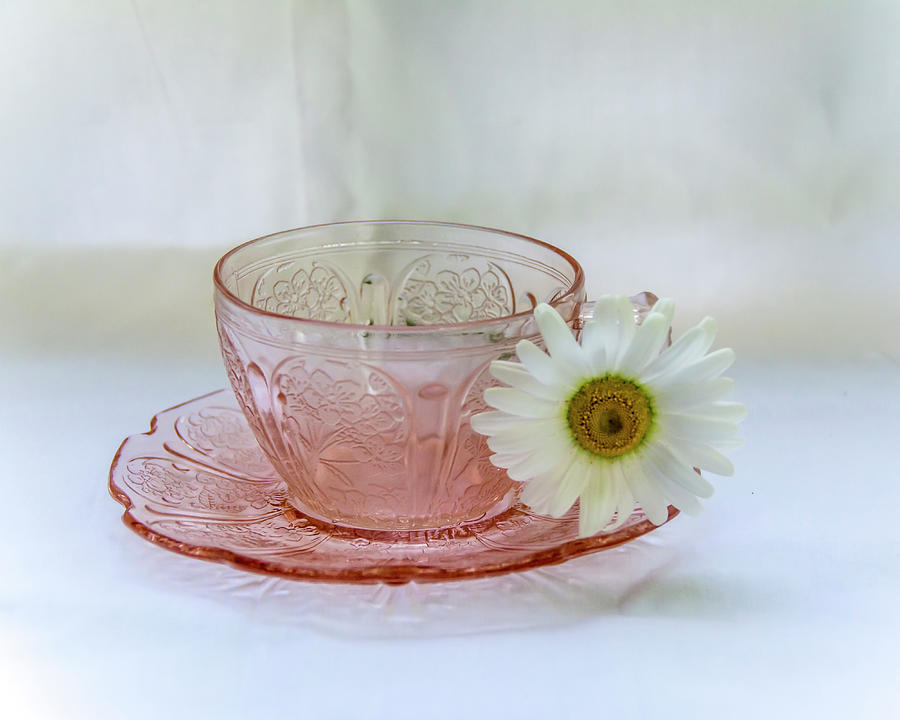 Tea And A Daisy Photograph by Cathy Kovarik