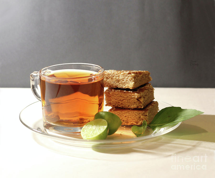 Tea And Caramel Cake Photograph by Sandi OReilly