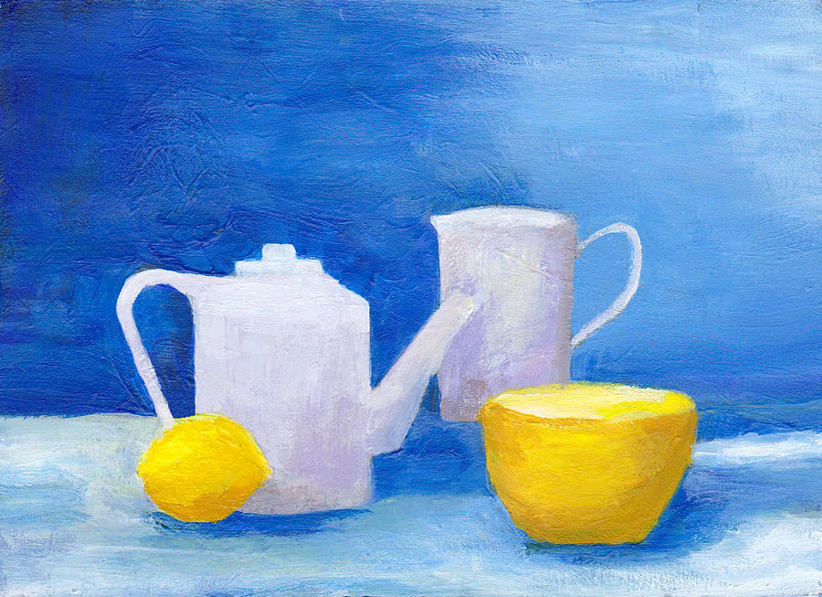 Tea And Lemon Still Life Painting
