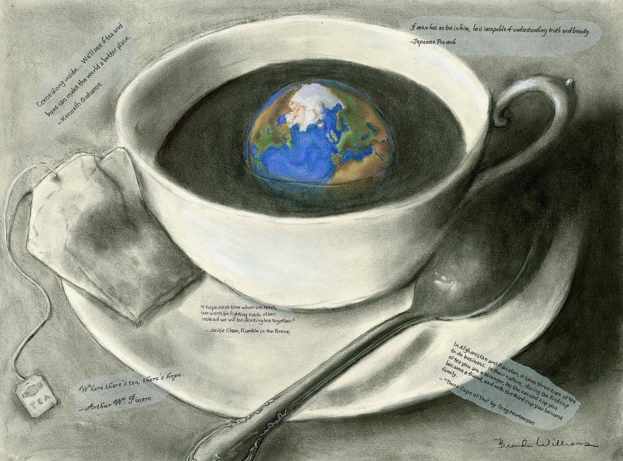 Tea Mixed Media - Tea and Peace by Brenda Williams
