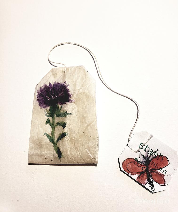 Tea bag art Painting by Margaret Welsh Willowsilk