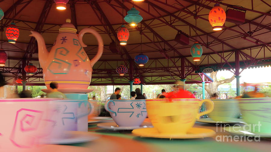Tea Cup Ride Photograph by Erick Schmidt