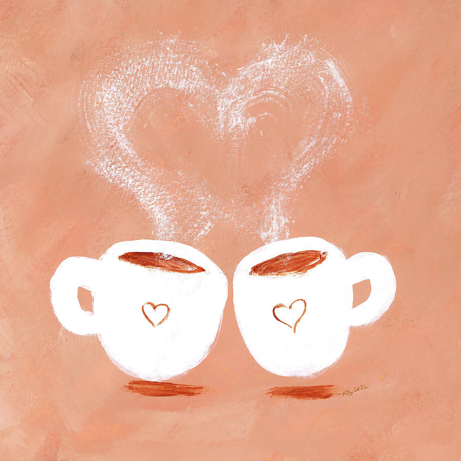 Tea for two Painting by Karen Kaspar
