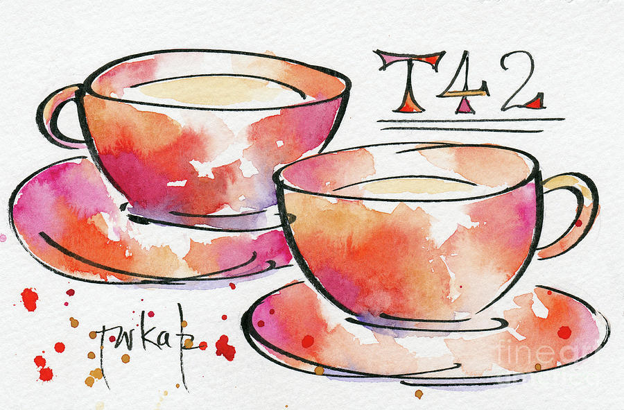 Tea For Two Painting by Pat Katz