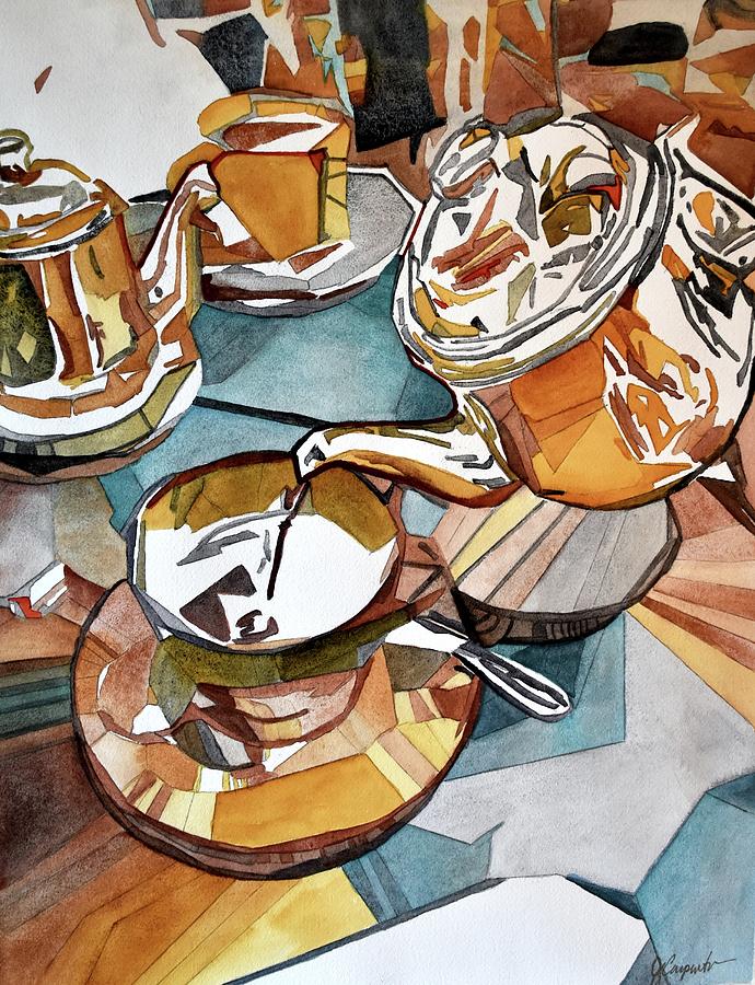 Tea in Paris Painting by Gerald Carpenter