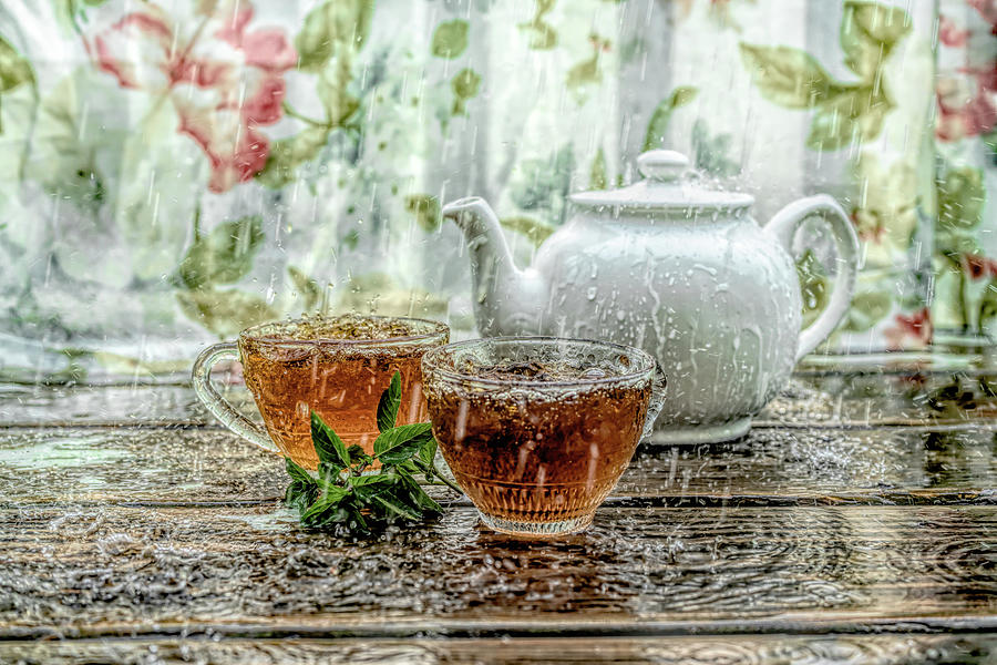 Tea in the Rain Photograph by Sharon Popek