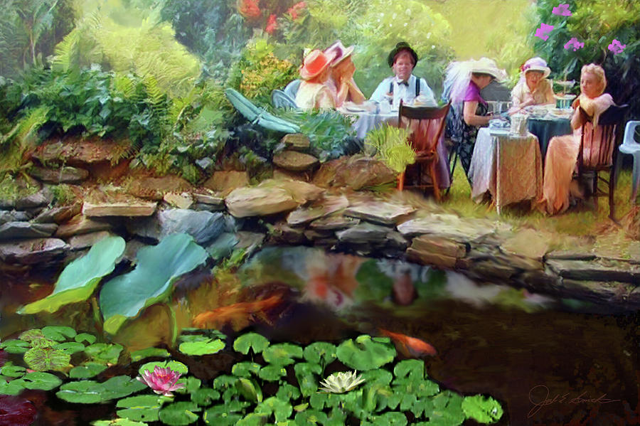 Tea Party at the Pond Painting by Joel Smith